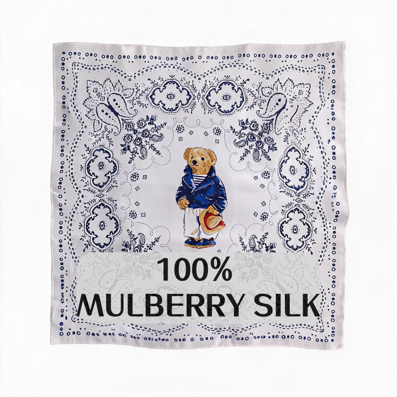 Ascot Neck Scarf - 100% Mulberry Silk Scarf for Women