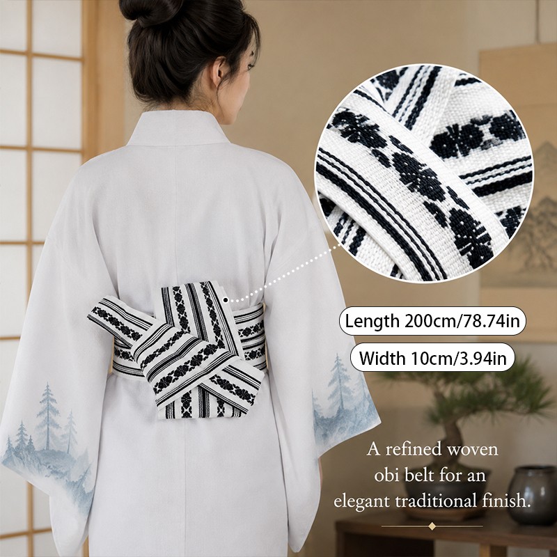 Bow Tie Pre Tied - 200cm Japanese Kimono Obi Belt Pre