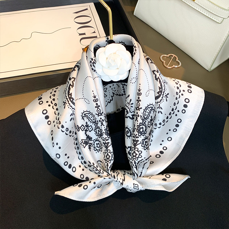 100% Mulberry Silk Scarf for W – обзор и цена Ascot Neck Scarf