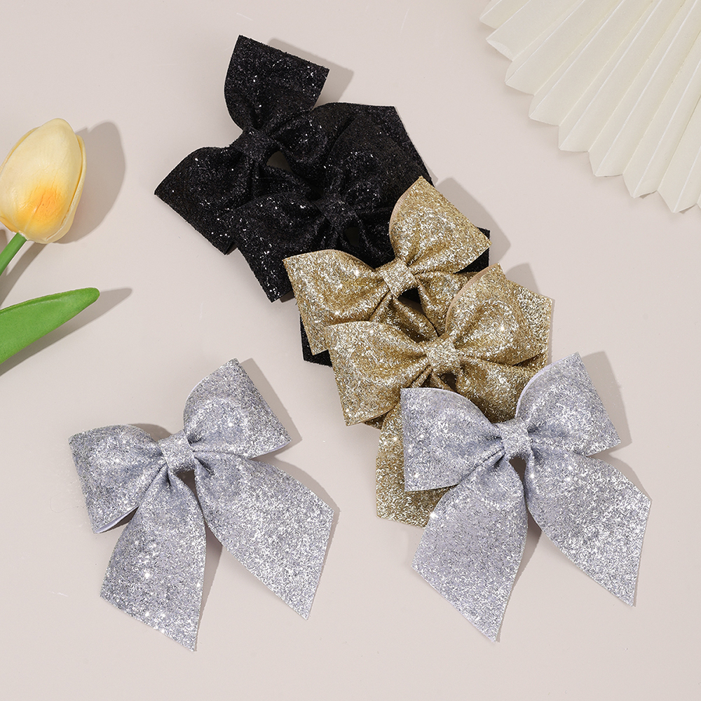6Pcs Sparkling Bow Hair Clips  – обзор и цена Tie Clip Silver