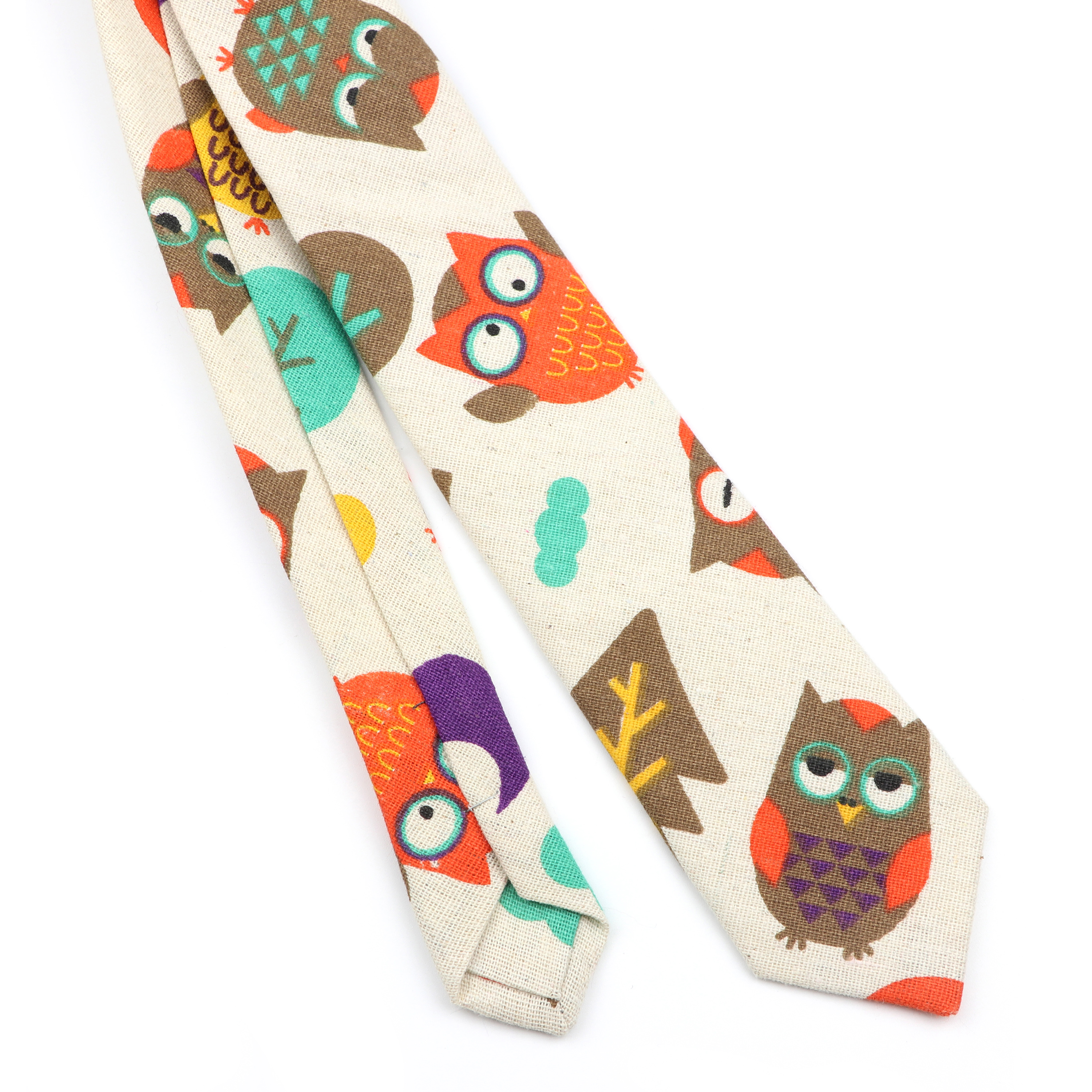 Novelty Cartoon Linen Tie For  – обзор и цена Skinny Tie Men