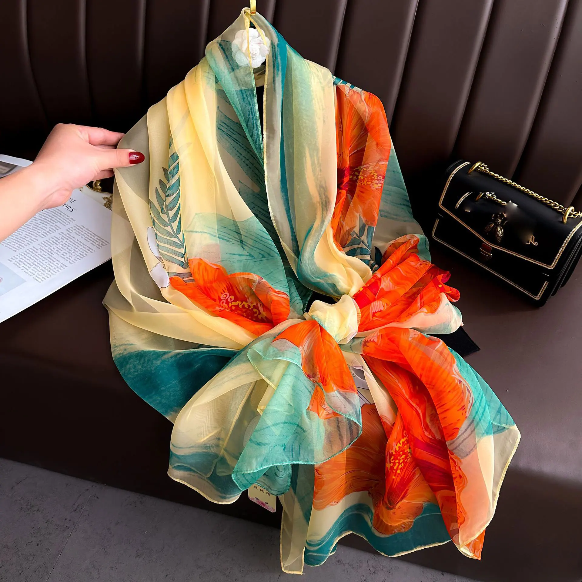 Silk Scarf Fashion Design Neck – обзор и цена Pashmina Wrap Large