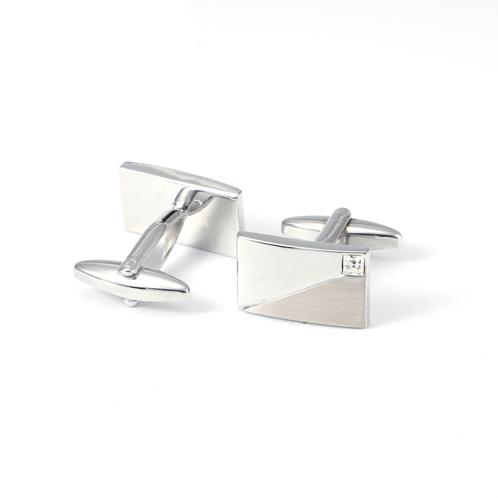 Simple Geometric Diamond Studd – обзор и цена Tie Clip Silver