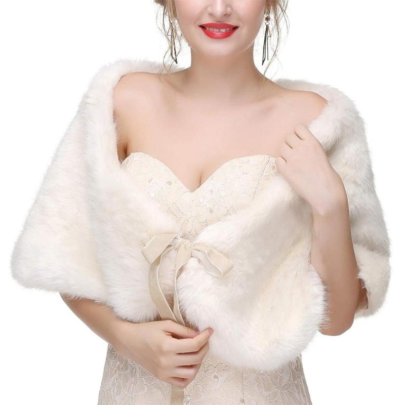 652F Sophisticated Faux Furs S – обзор и цена Stole Wedding Shawl