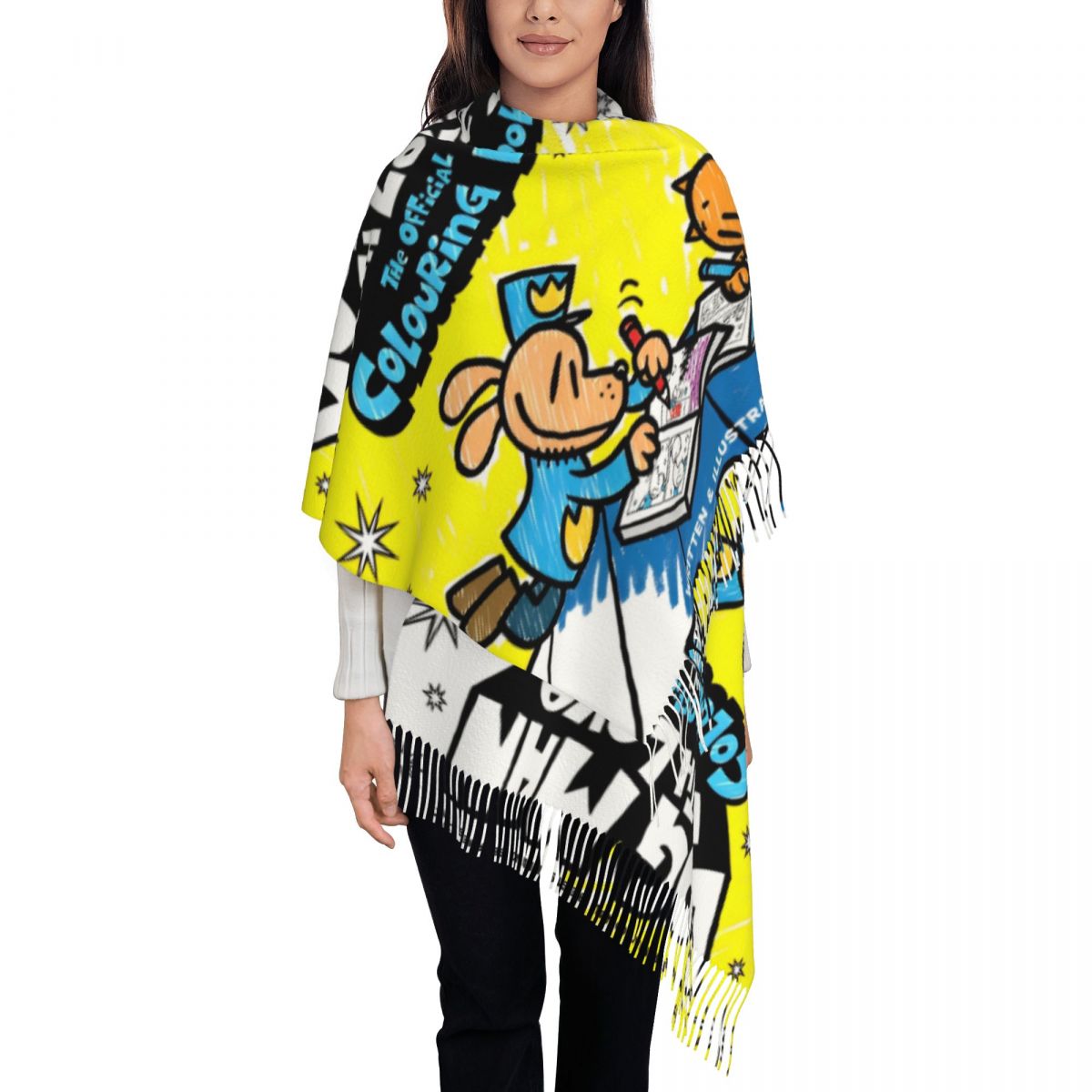 Womens Tassel Scarf Dog Man Do – обзор и цена Pashmina Wrap Large