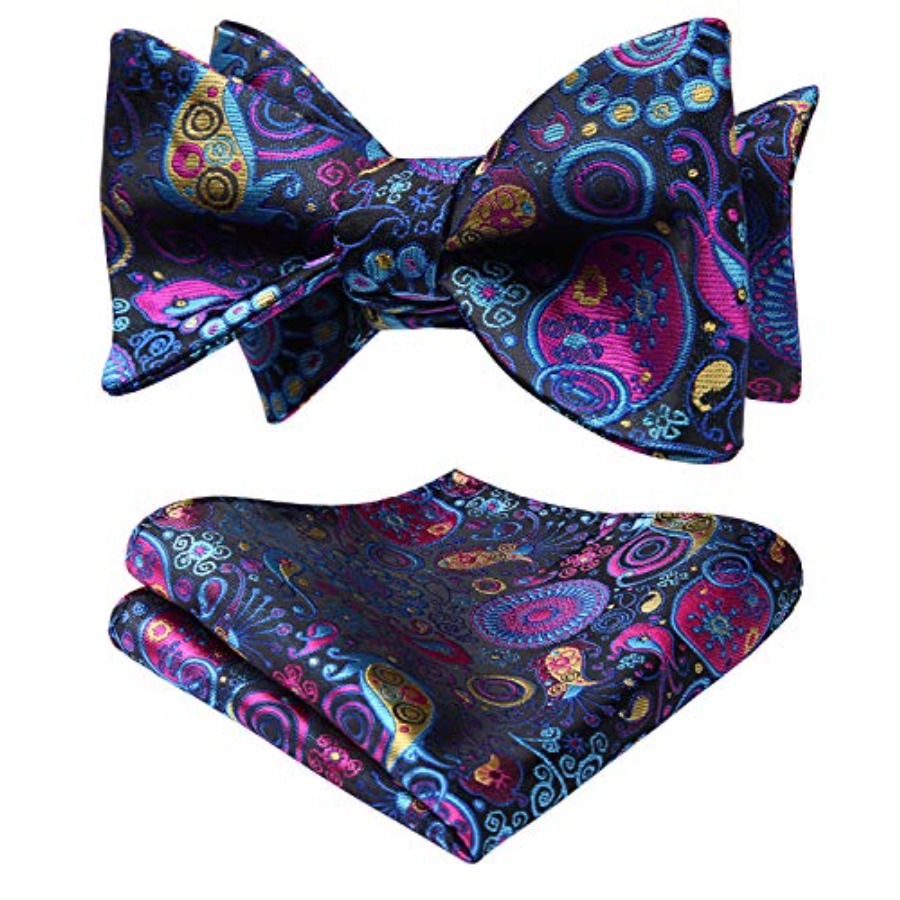 Bow Ties for Men Floral Bowtie – обзор и цена Pocket Square Set