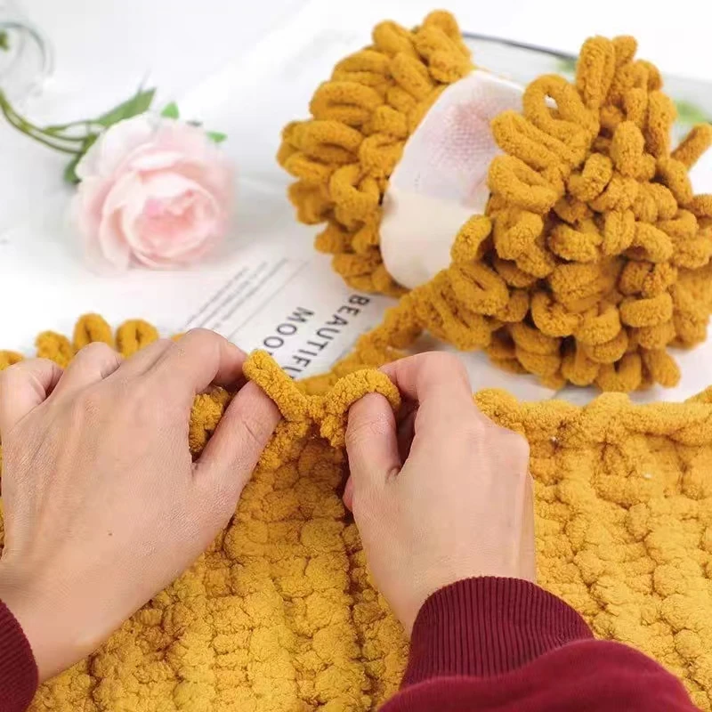 100g/Ball Finger Loop Yarn Thr – обзор и цена Woven Scarf Blanket