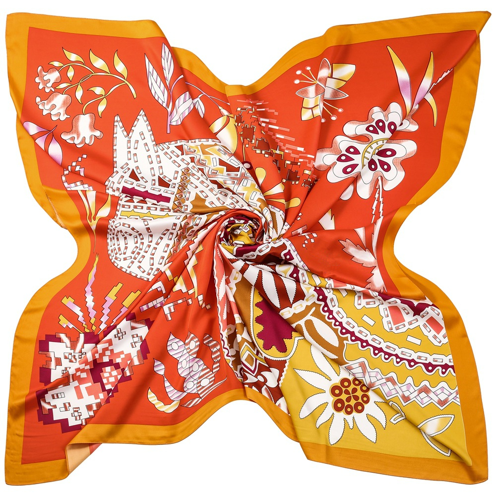 130cm Brand Women Scarves Desi – обзор и цена Silk Neck Scarf