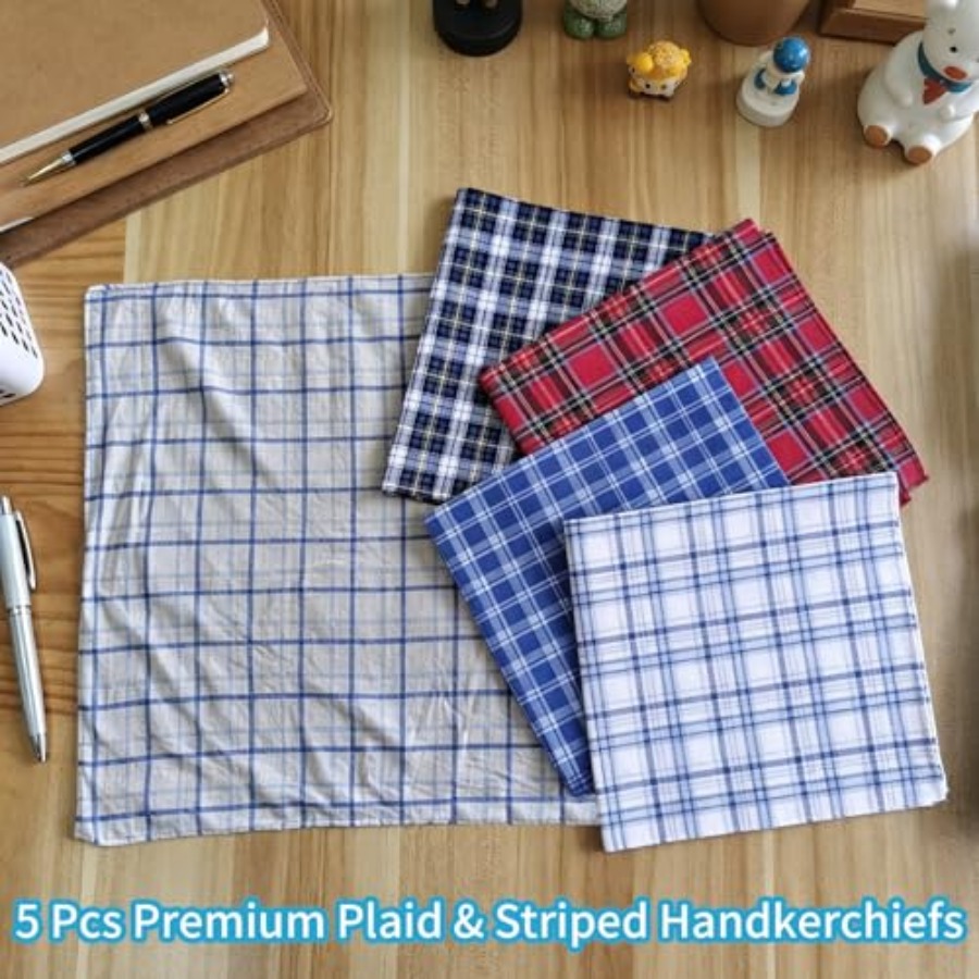 5 Pack Soft Cotton Handkerchie – обзор и цена Handkerchief Cotton Men