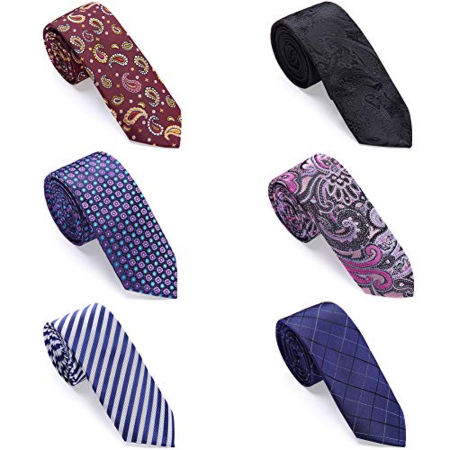 4 Packs Skinny Neckties for Me – обзор и цена Skinny Tie Men