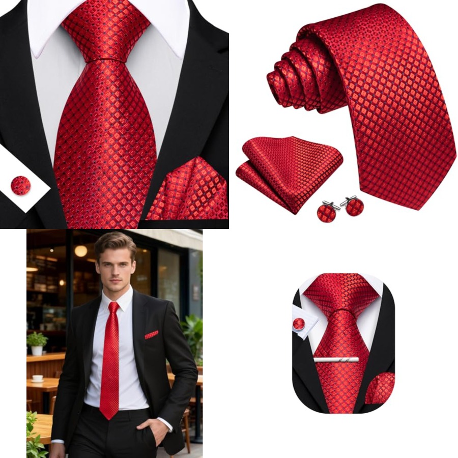 Men Plaid/Striped Ties Set Sil – обзор и цена Silk Tie Striped