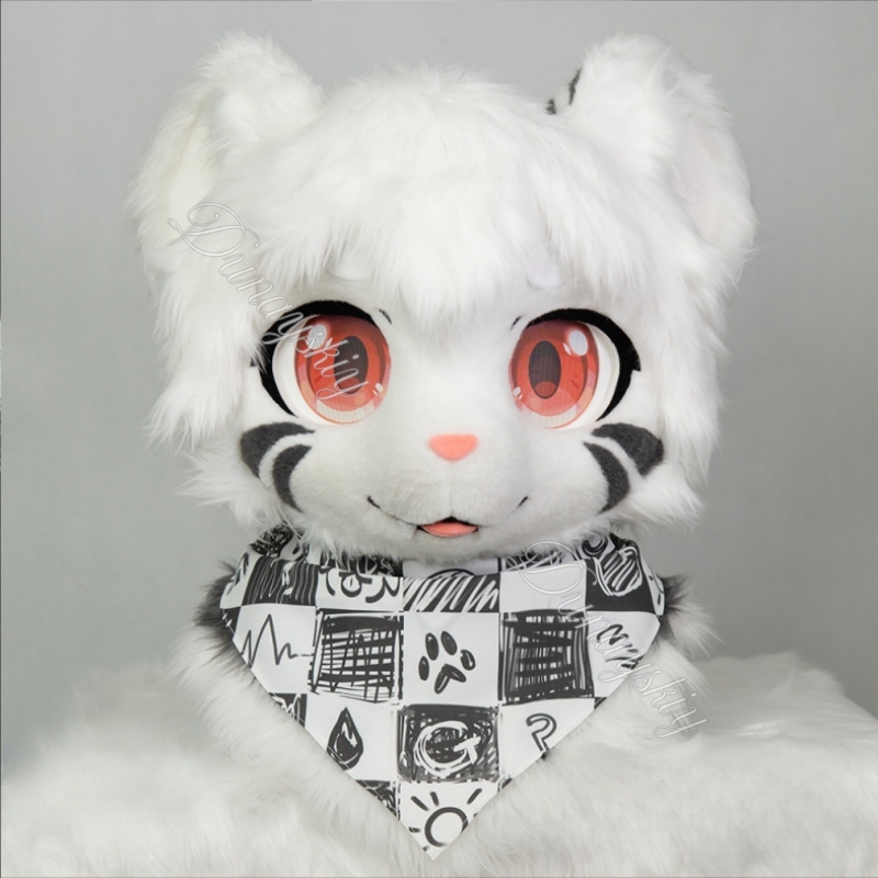 Cartoon Graffiti Checkered Fur – обзор и цена Face Scarf Mask