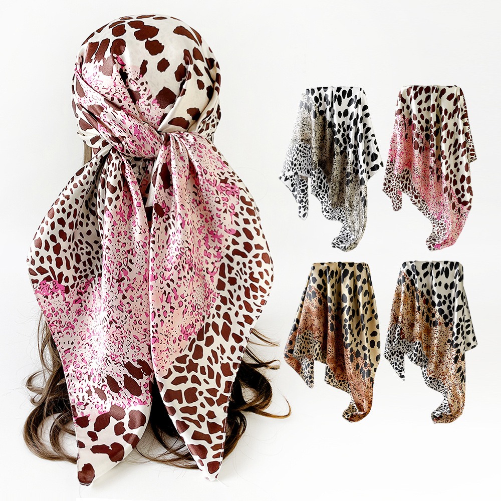 Leopard Print Scarf, 90cm Imit – обзор и цена Face Scarf Mask