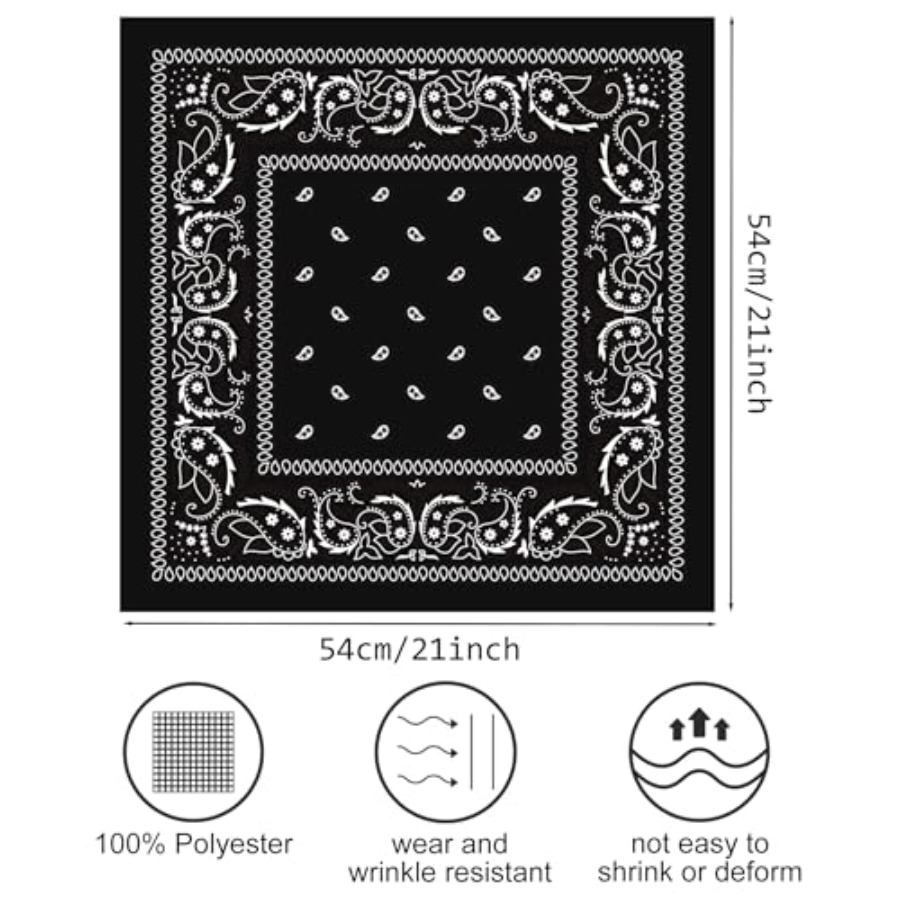 3/6/ Pack Bandanas for Women M – обзор и цена Handkerchief Cotton Men