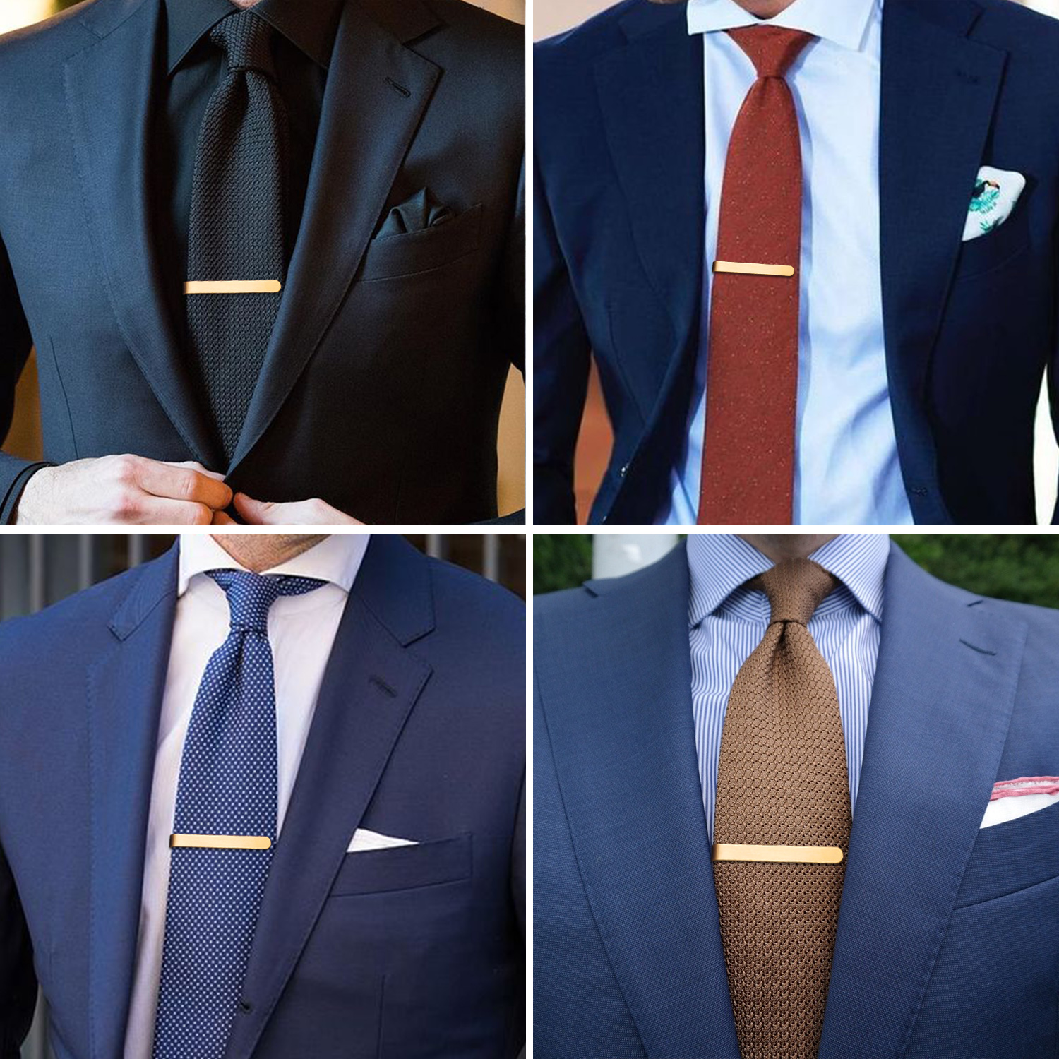 HAWSON 4pcs Skinny Tie Clip fo – обзор и цена Tie Bar Set Gift