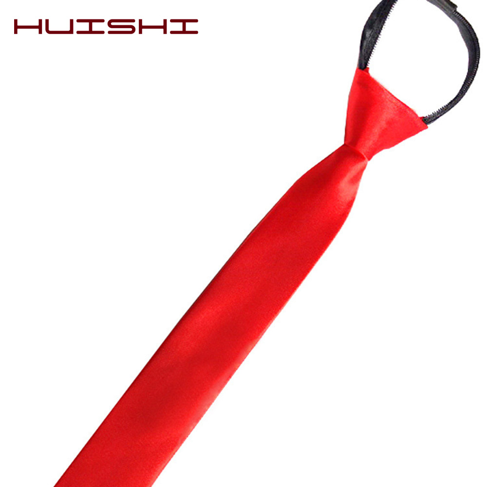 HUISHI Pre-tied Zipper Tie Nec – обзор и цена Skinny Tie Men