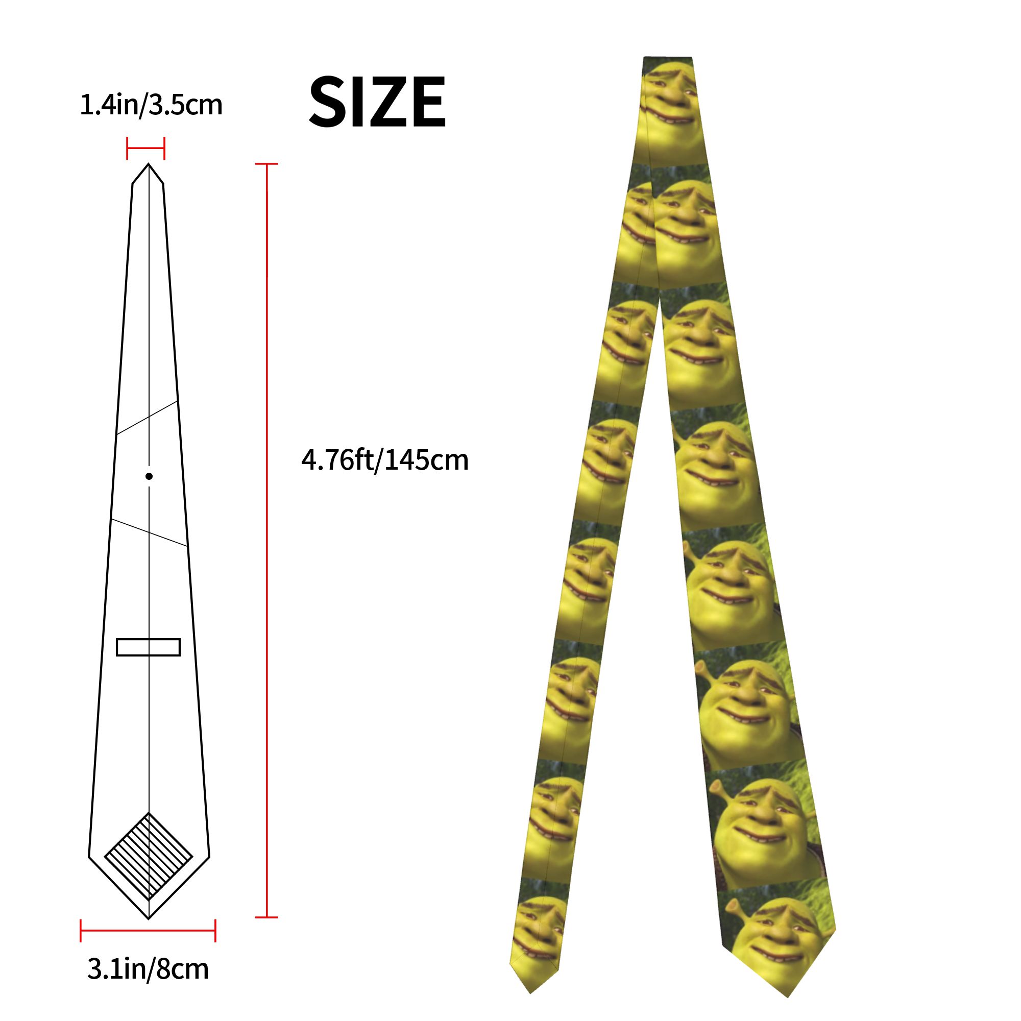 Shreks Memes Anime Neckties Me – обзор и цена Skinny Tie Men