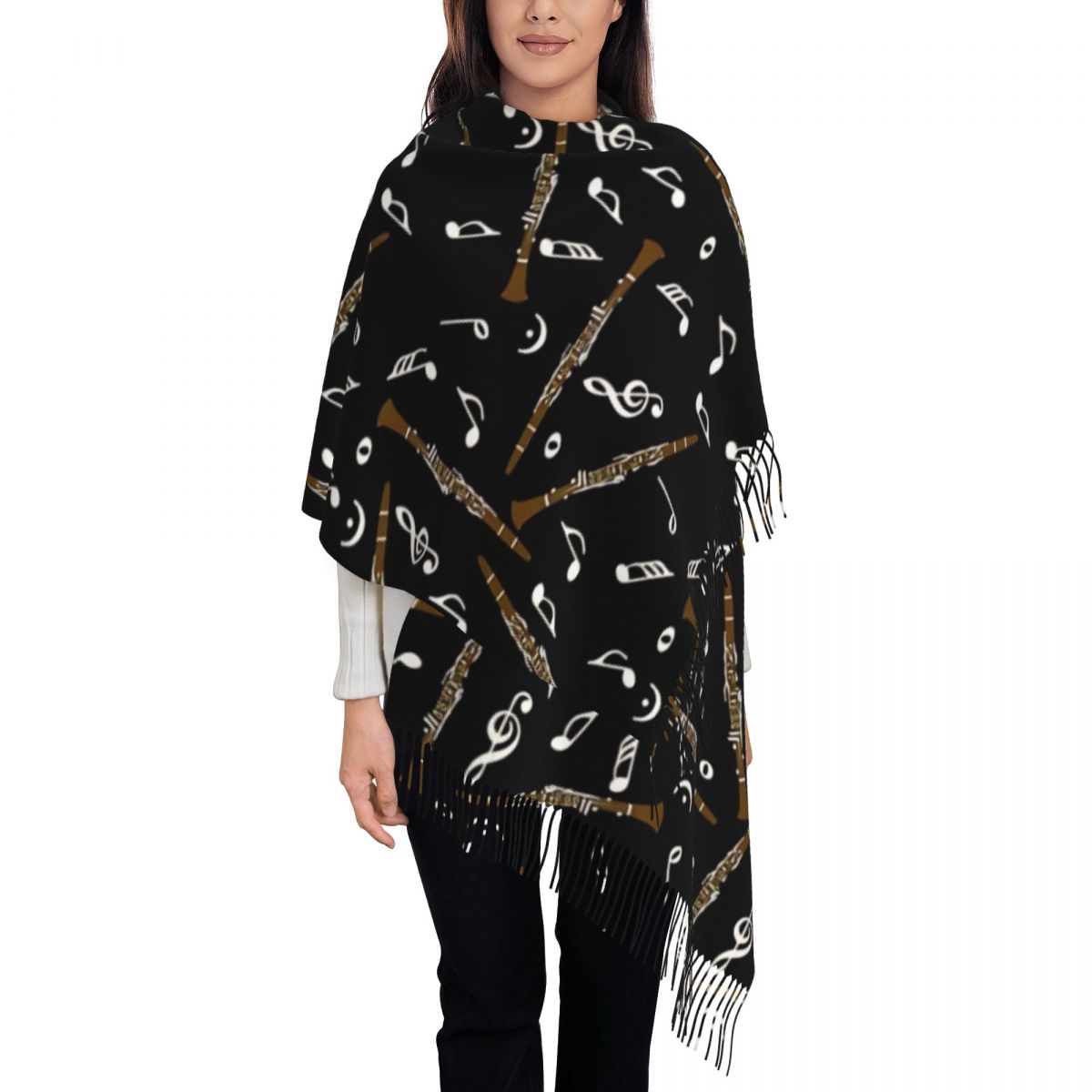 Womens Scarf with Tassel Clari – обзор и цена Pashmina Wrap Large