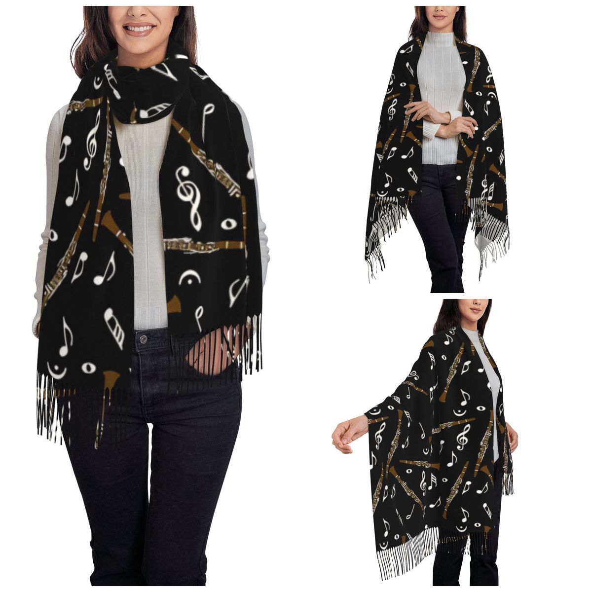 Womens Scarf with Tassel Clari – обзор и цена Pashmina Wrap Large