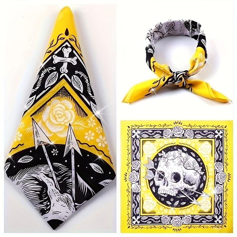 Skull Arrow Retro Headscarf Sq – обзор и цена Bandana Cotton