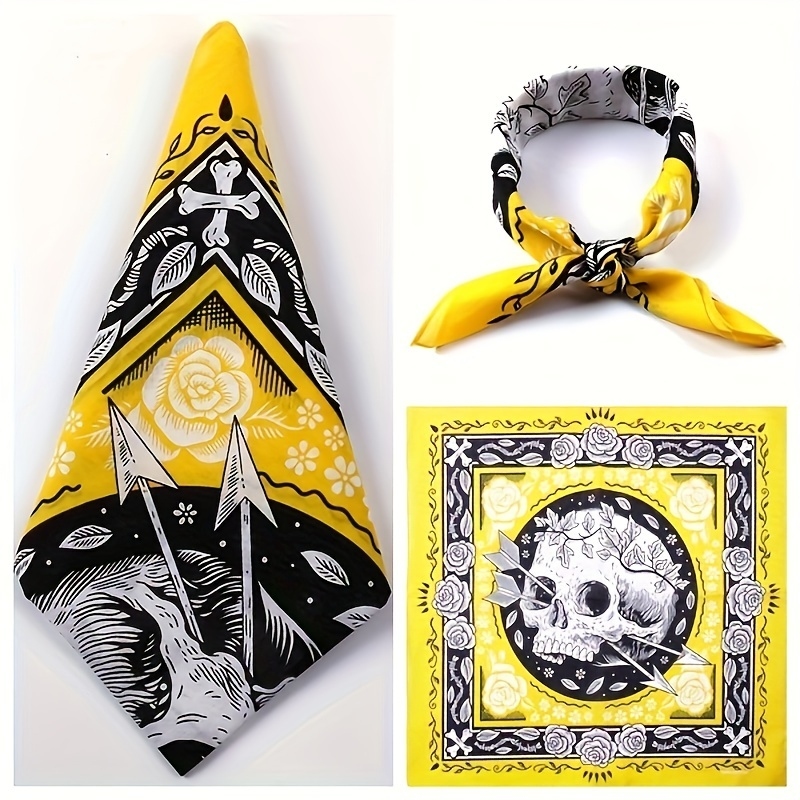 Skull Arrow Retro Headscarf Sq – обзор и цена Bandana Cotton