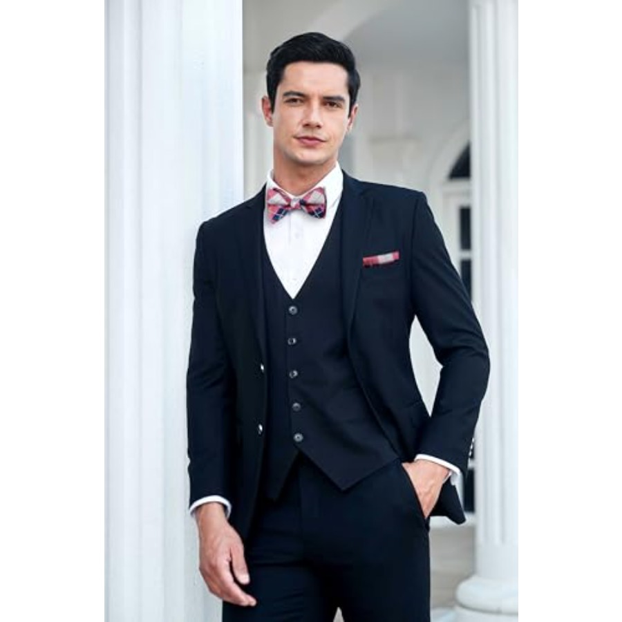 Bow Ties for Men Check Plaid S – обзор и цена Pocket Square Set