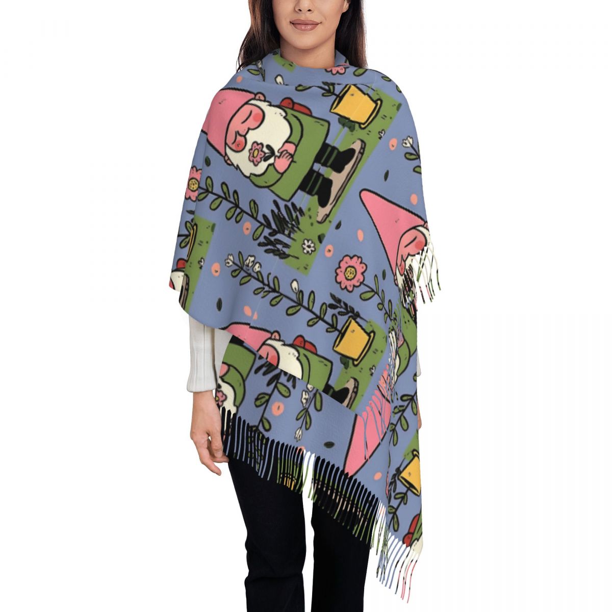 Mythical Garden Gnome Shawls W – обзор и цена Pashmina Wrap Large