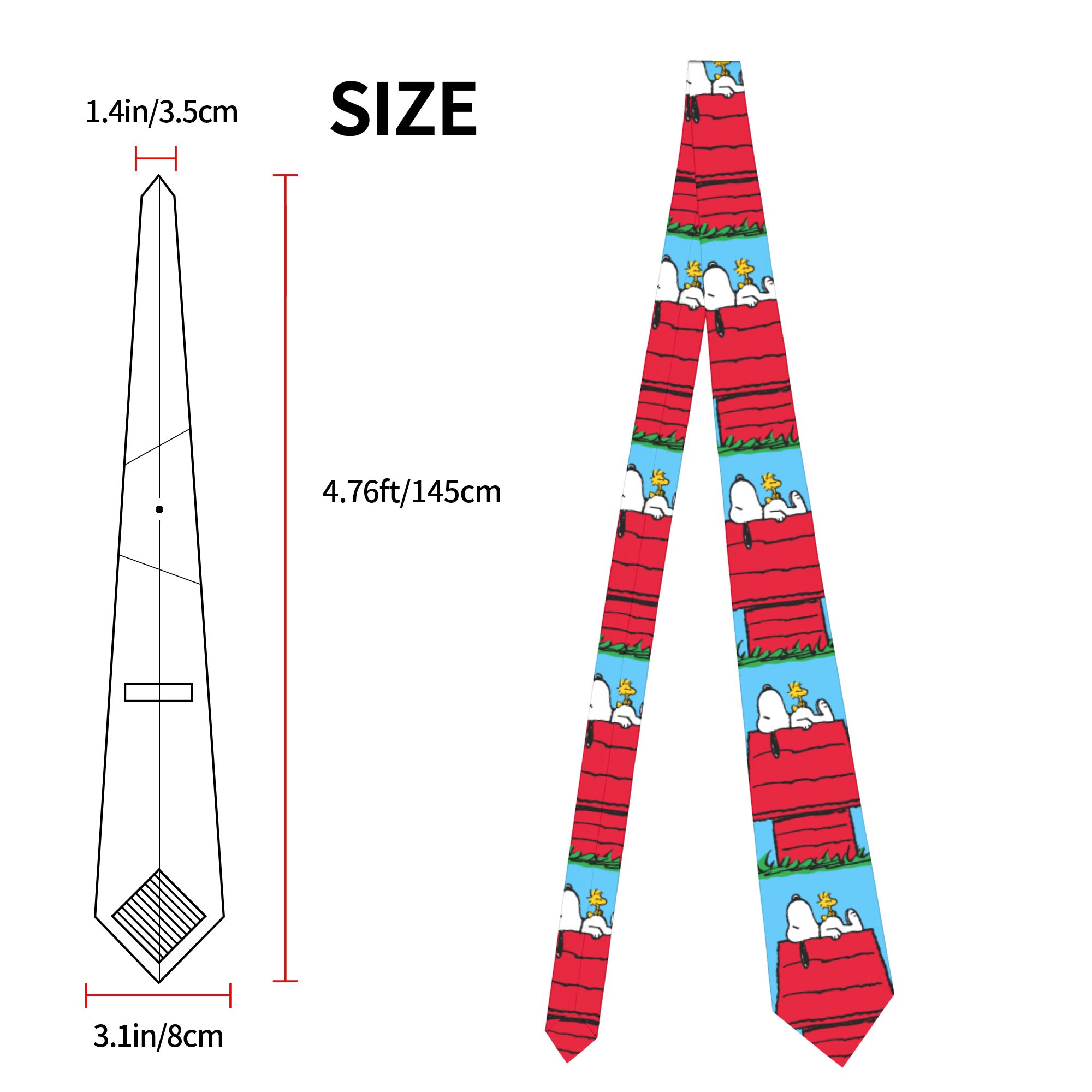 Neckties Snoopy Woodstock Dogh – обзор и цена Skinny Tie Men