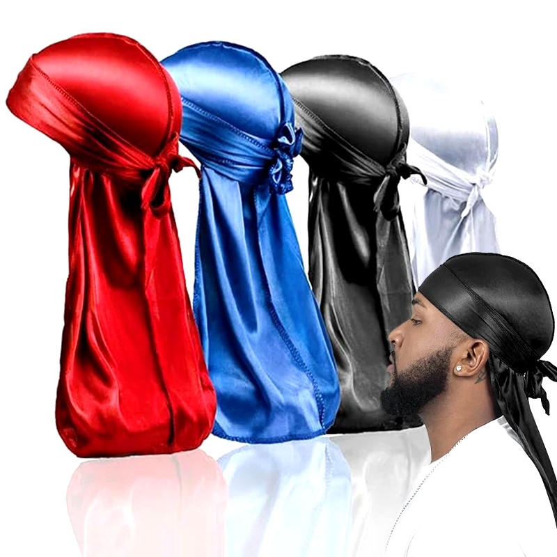 1-4Pcs New silk Durag Bandana  – обзор и цена Bandana Doo Rag
