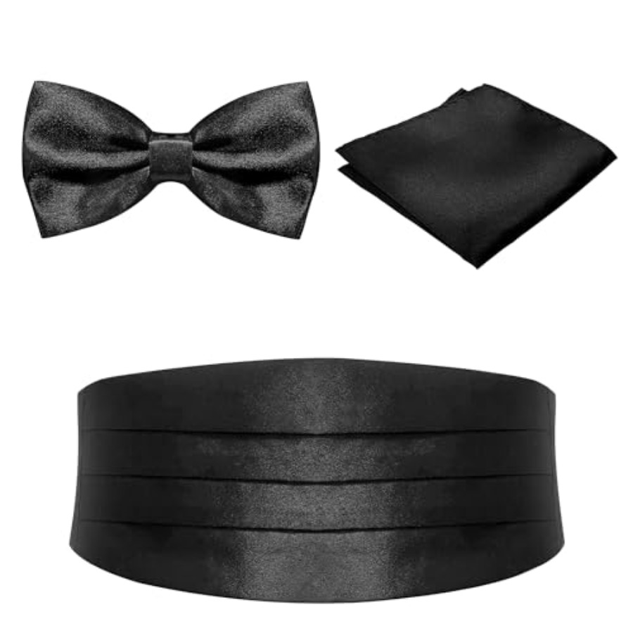 Black Men's Adjustable Cummerb – обзор и цена Bow Tie Pre Tied