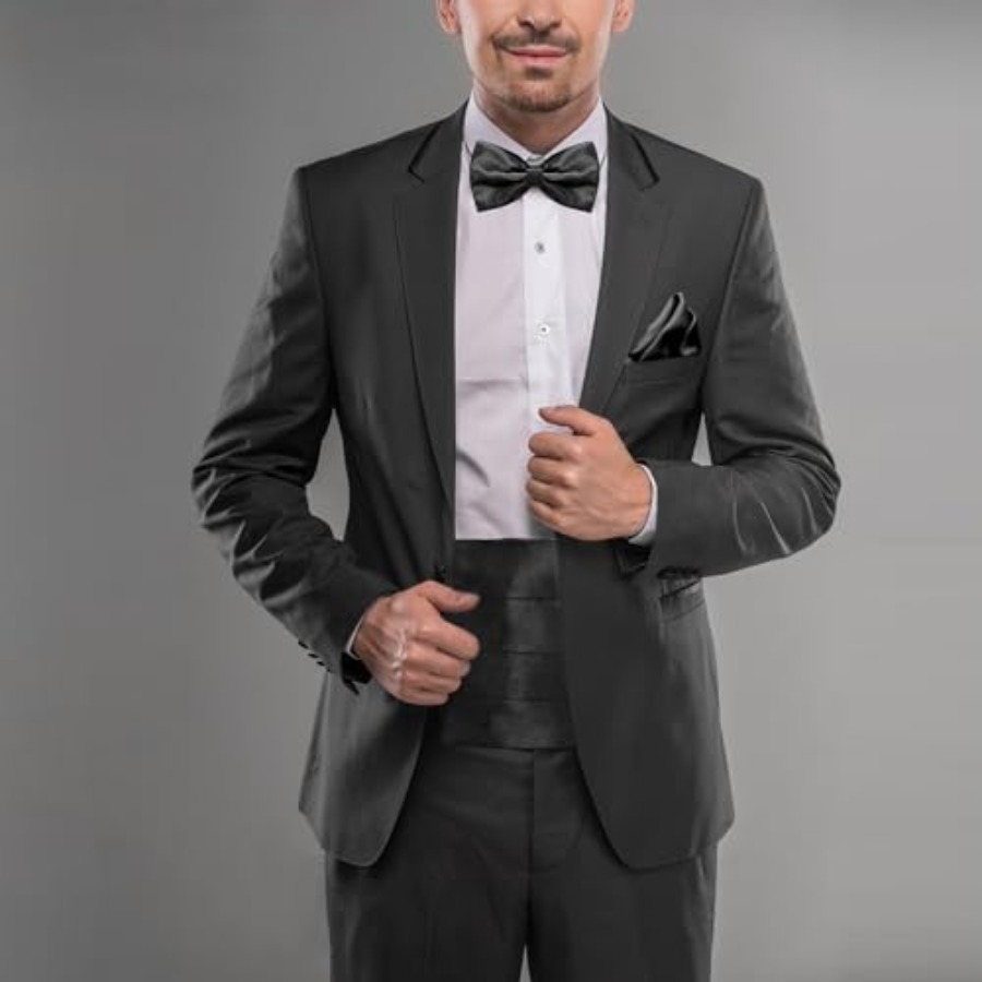 Black Men's Adjustable Cummerb – обзор и цена Bow Tie Pre Tied
