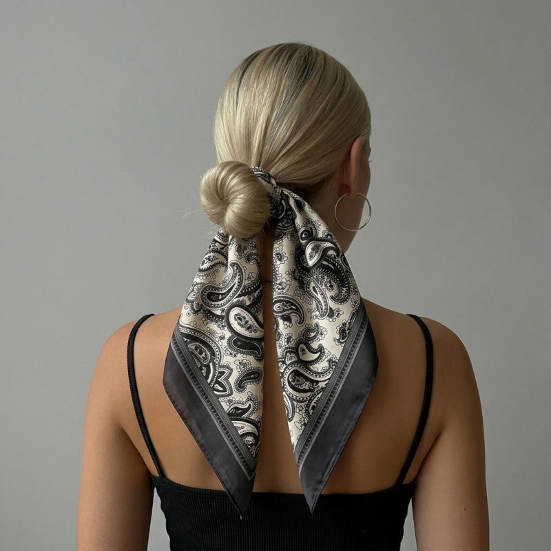 Luxury Satin Square Scarf Pais – обзор и цена Face Scarf Mask