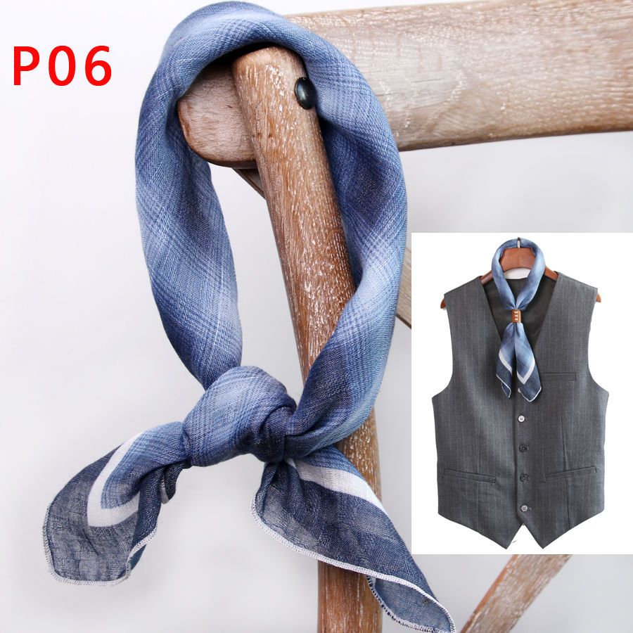 Men's Square Scarf with Button – обзор и цена Ascot Neck Scarf