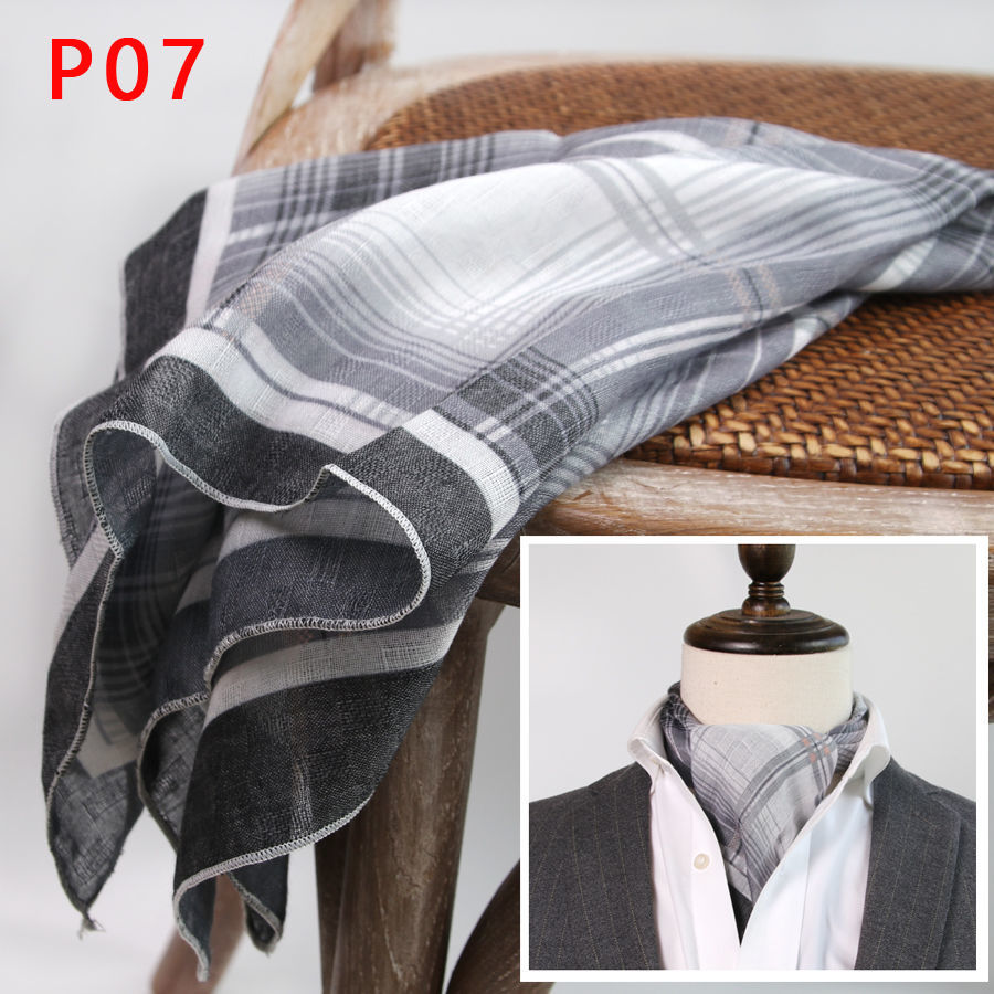 Men's Square Scarf with Button – обзор и цена Ascot Neck Scarf