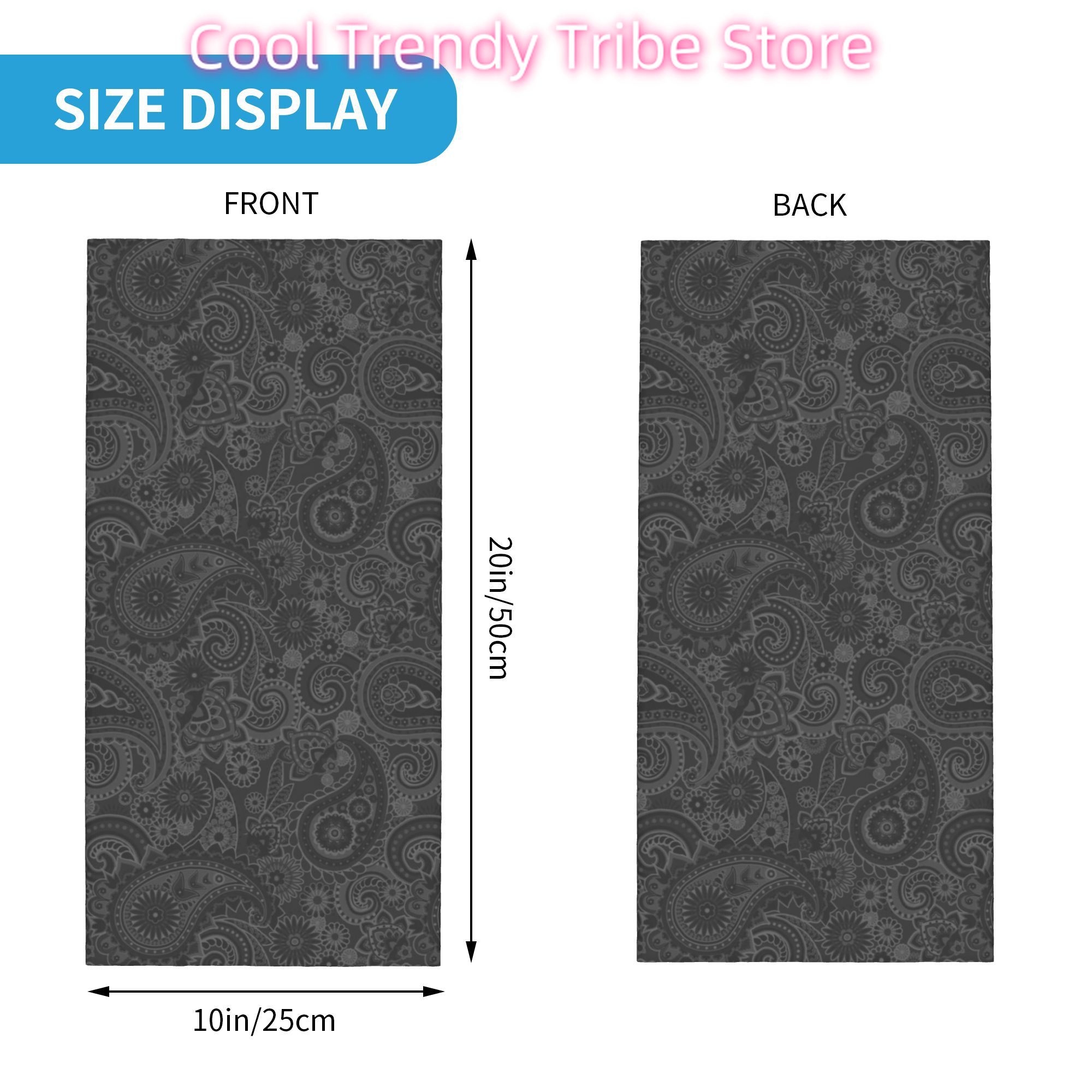 Custom Paisley Chicano Bandana – обзор и цена Neck Warmer Tube