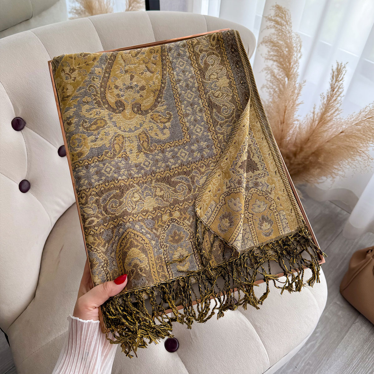 2025 Tassel Blanket Design Eth – обзор и цена Woven Scarf Blanket