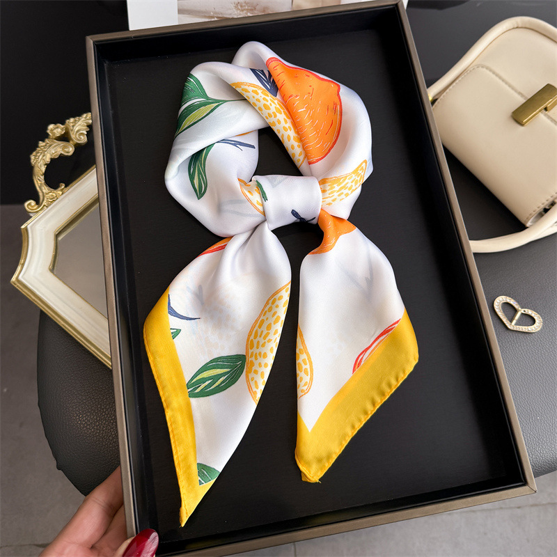 2026 New Fruit Print Silk Squa – обзор и цена Face Scarf Mask