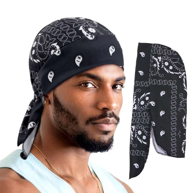 New Men Women Print Durag Du-R – обзор и цена Bandana Doo Rag