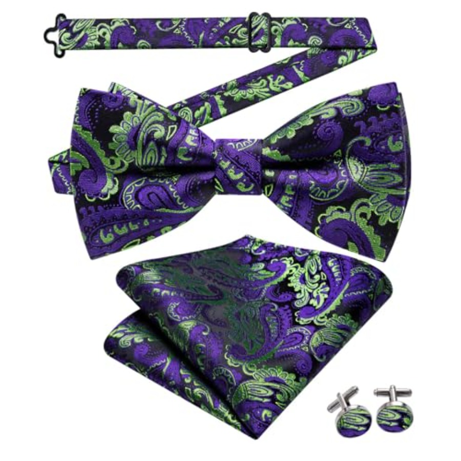 Mens Paisley Striped Bowtie Se – обзор и цена Silk Tie Striped