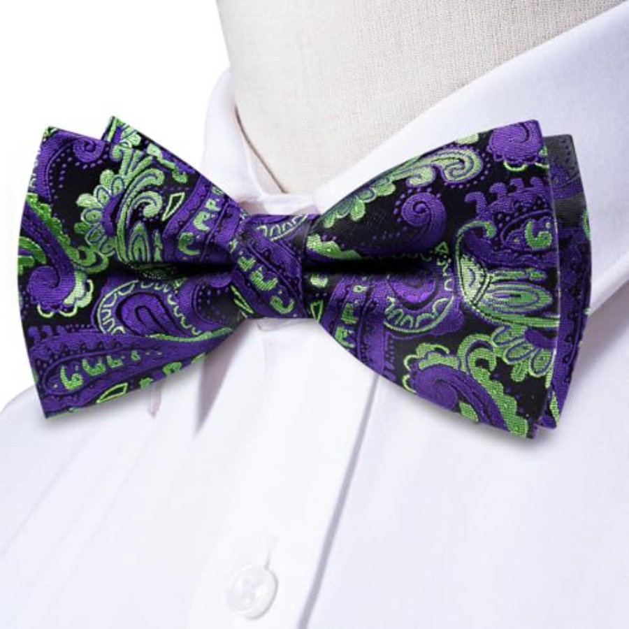 Mens Paisley Striped Bowtie Se – обзор и цена Silk Tie Striped