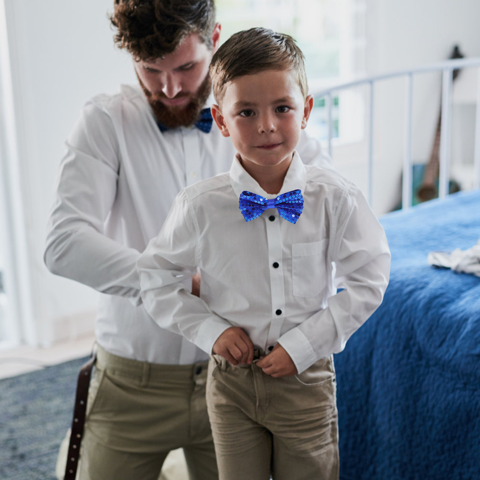 5Pcs Children's Glitter Sequin – обзор и цена Bow Tie Pre Tied