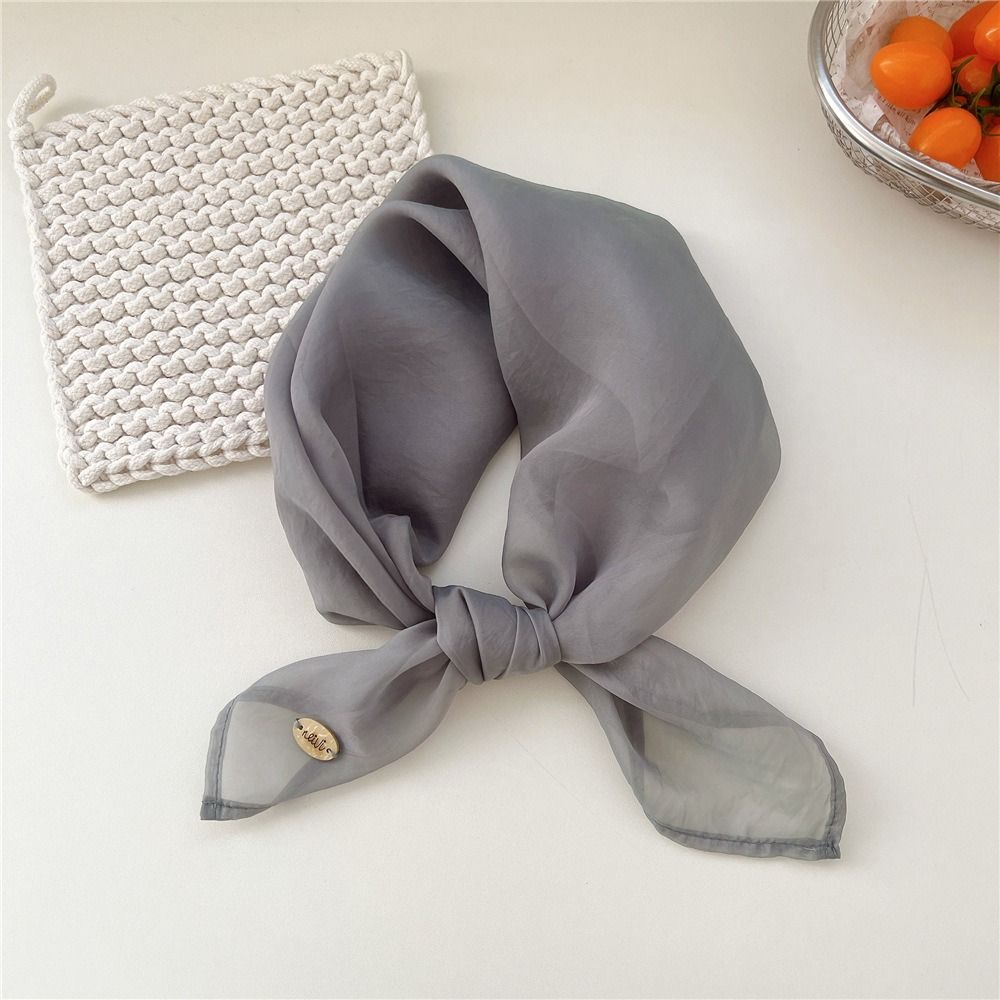Retro Solid Color Small Square – обзор и цена Scarf Silk Square