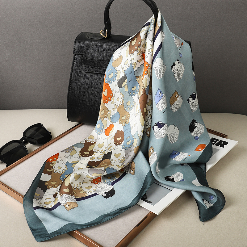 Luxury Silk Shawl Fat Cat Squa – обзор и цена Face Scarf Mask