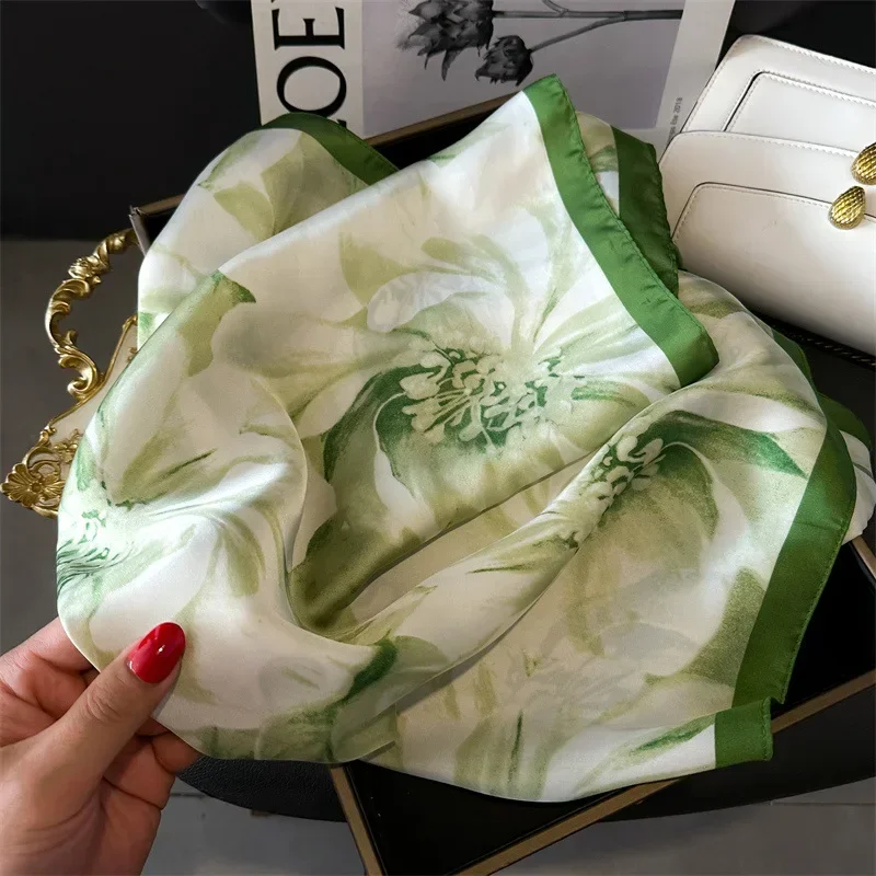 Floral Silk Imitation Scarf fo – обзор и цена Silk Neck Scarf