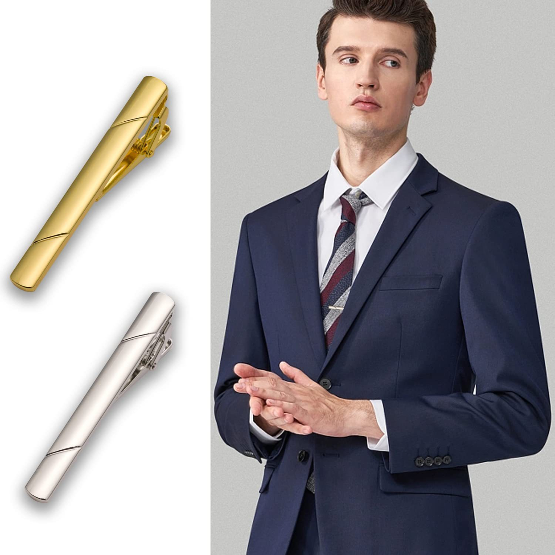 Metal Necktie Tie Clips 1/4/6  – обзор и цена Tie Bar Set Gift