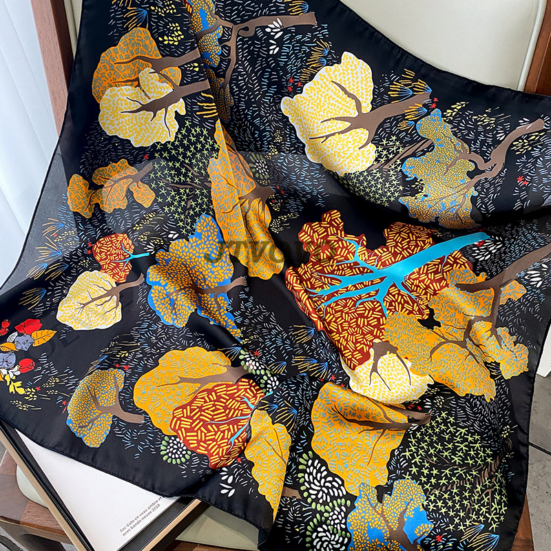 70x70cm Women Scarf Silk Feeli – обзор и цена Ascot Neck Scarf