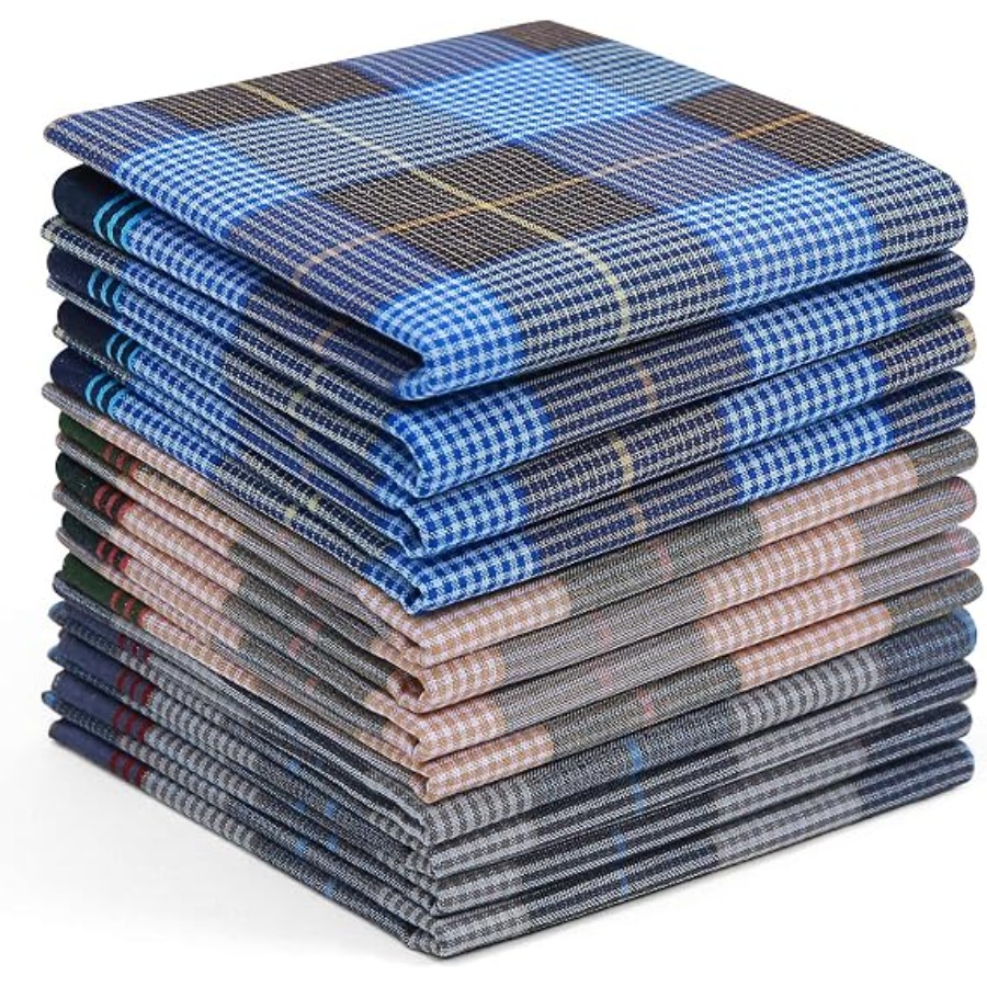 Handkerchiefs for Men, 12PCS 1 – обзор и цена Handkerchief Cotton Men