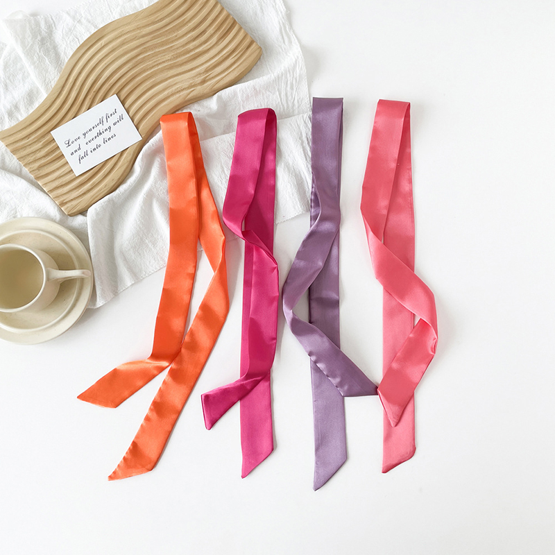 4x100cm Satin Silk Narrow Scar – обзор и цена Ascot Neck Scarf