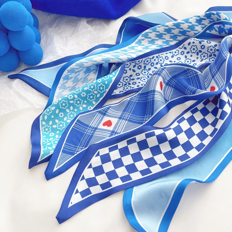 Klein blue silk scarf new chec – обзор и цена Bandana Cotton