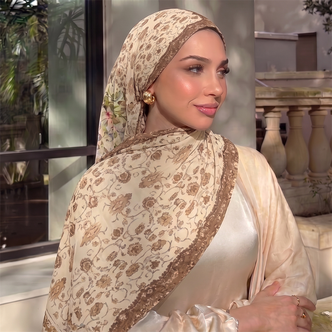Vintage Floral Print Hijab Sof – обзор и цена Head Wrap Turban